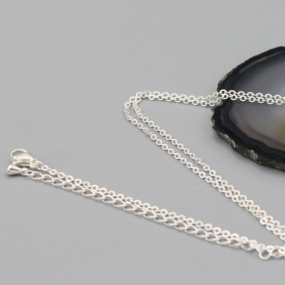 Jewelry necklace pendant with chain UFO alien dainty minimalist silver tone new - Picture 5 of 7